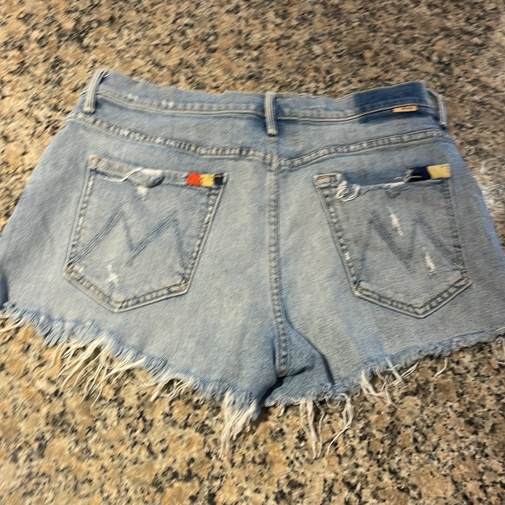 Mother jeans distressed Light Blue Denim Shorts - Picture 5 of 11